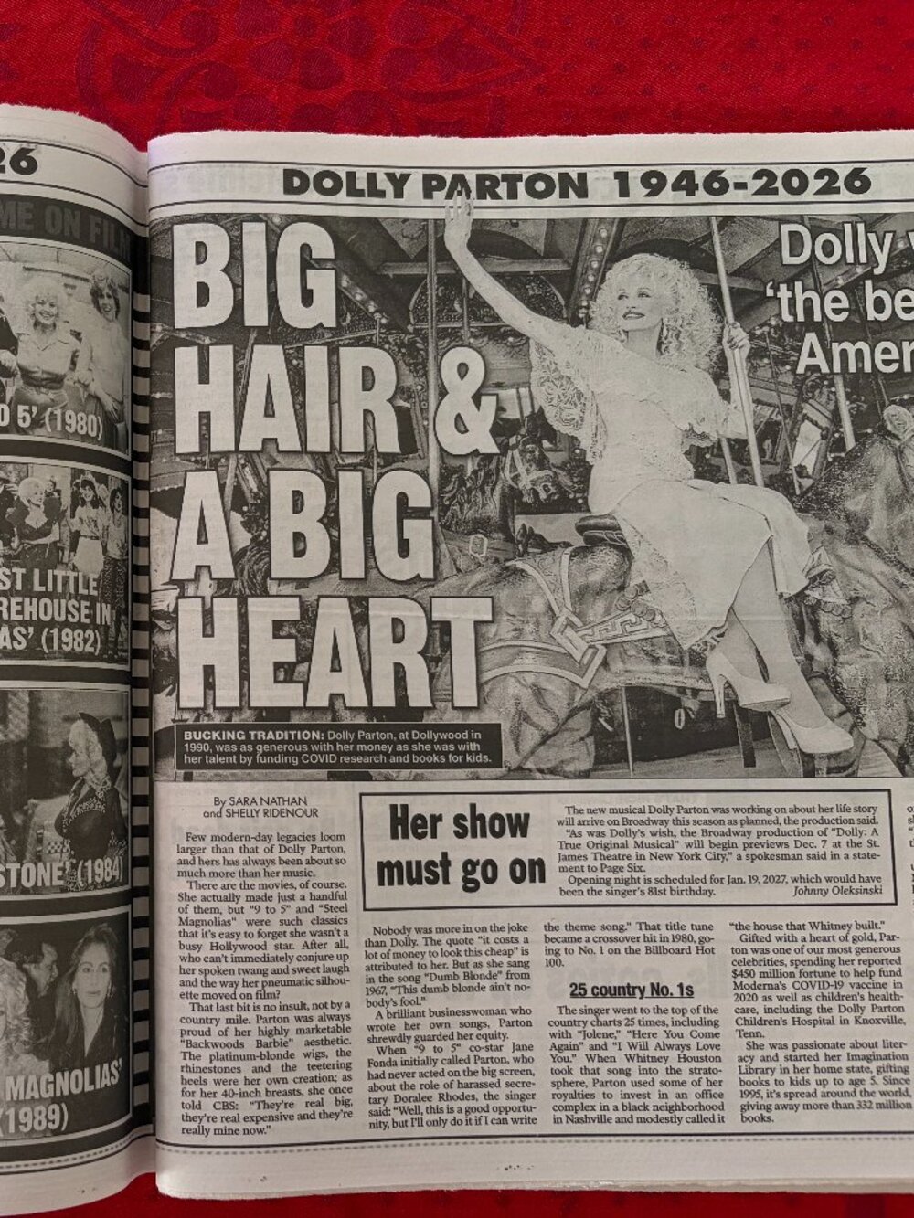 DOLLY PARTON WE WILL ALWAYS LOVE NEW YORK POST AUGUST 26 2026. - Picture 6 of 7